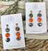 Funky Pattern Collection - Triple Dangle Polymer Clay Earrings