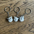 Expressive Cat Keyrings. Randomly Selected Handmade Ceramic Keyring