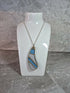 Unique Hand Crafted, Tear Drop, Wooden Cyan and Light Metallic Blue
