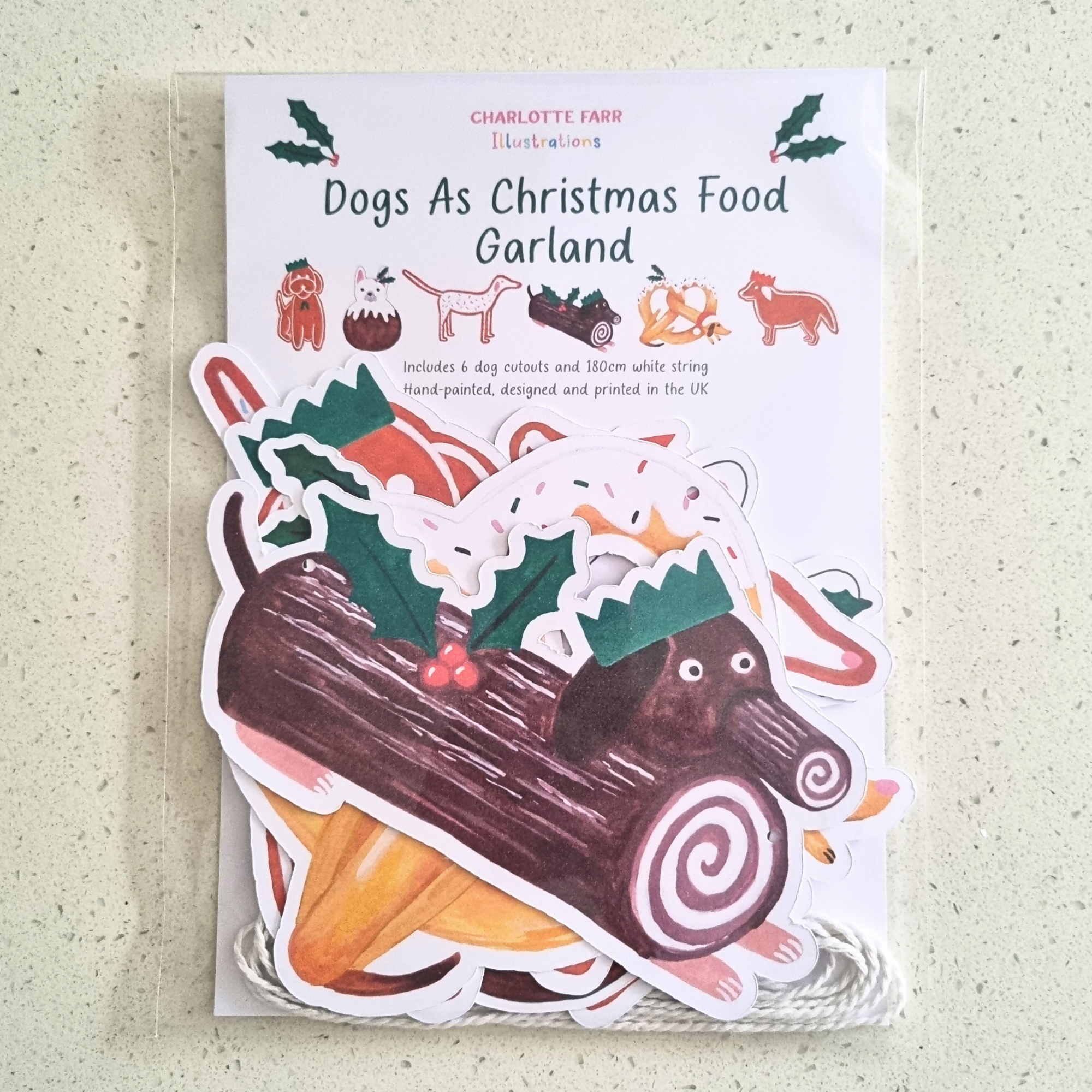 Dogs As Christmas Food Garland