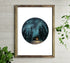 Cabin Under The Stars Art Print