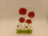 Fused Glass Poppy Tealight