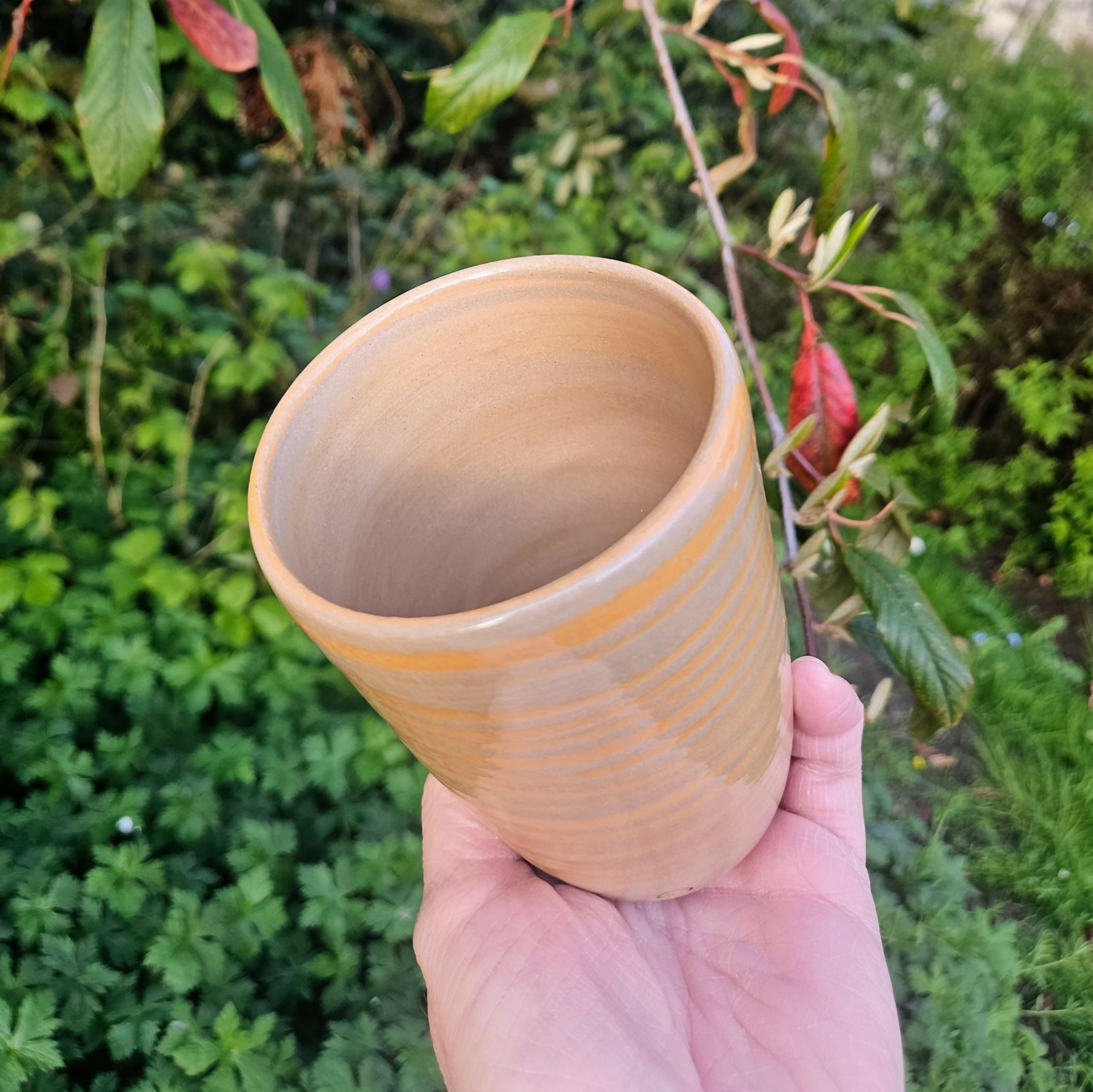 Orange Stoneware Tumbler