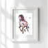 FINE ART PRINT OF PINK HORSE, PART OF THE 'ANIMAL ART COLLECTION'