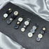 Black and White Button Hairclips