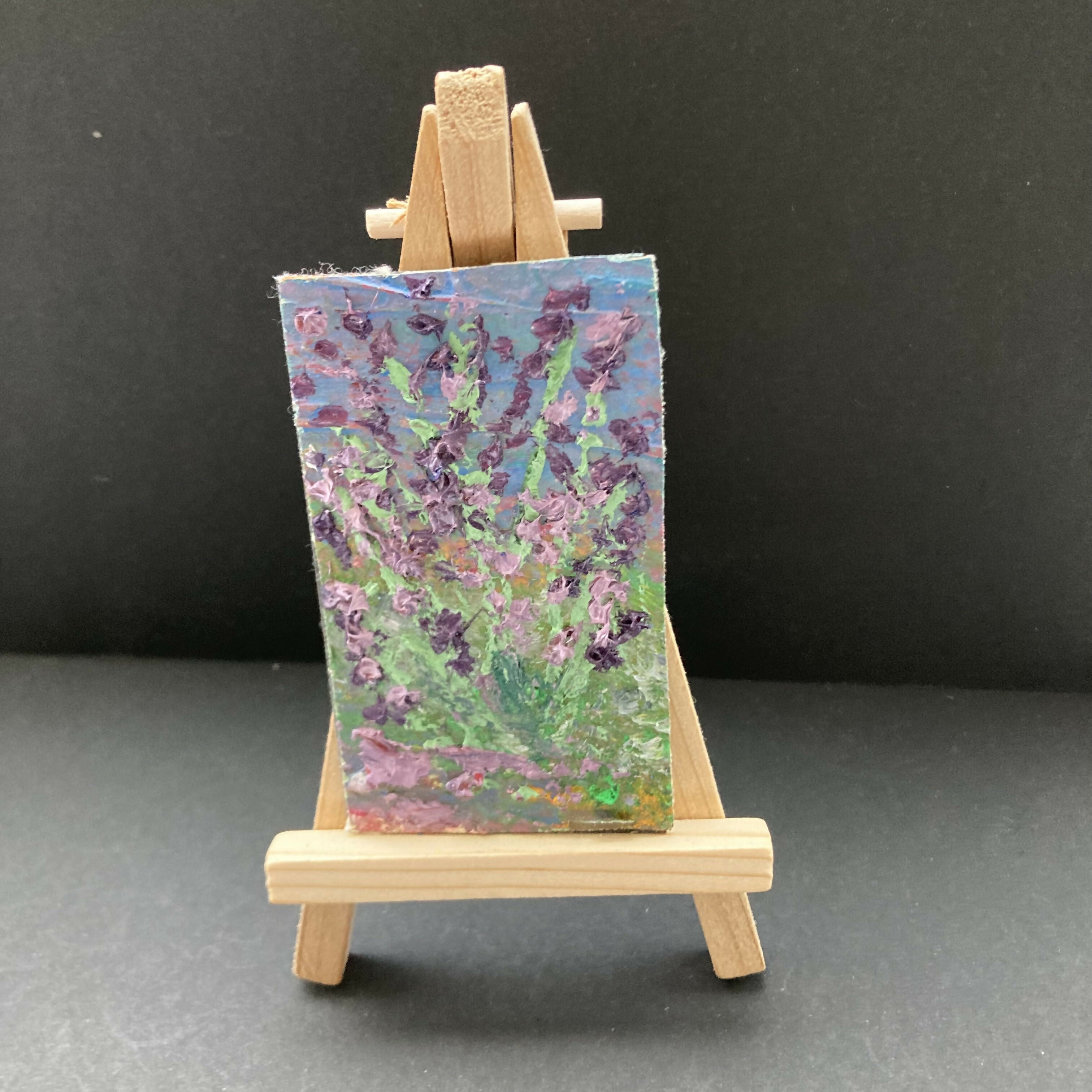 Lavender - Mini Canvas Oil Painting Fridge Magnet