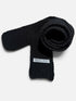 PURE MERINO WOOL, ALL BLACK, LONG LENGTH, SKINNY SCARF