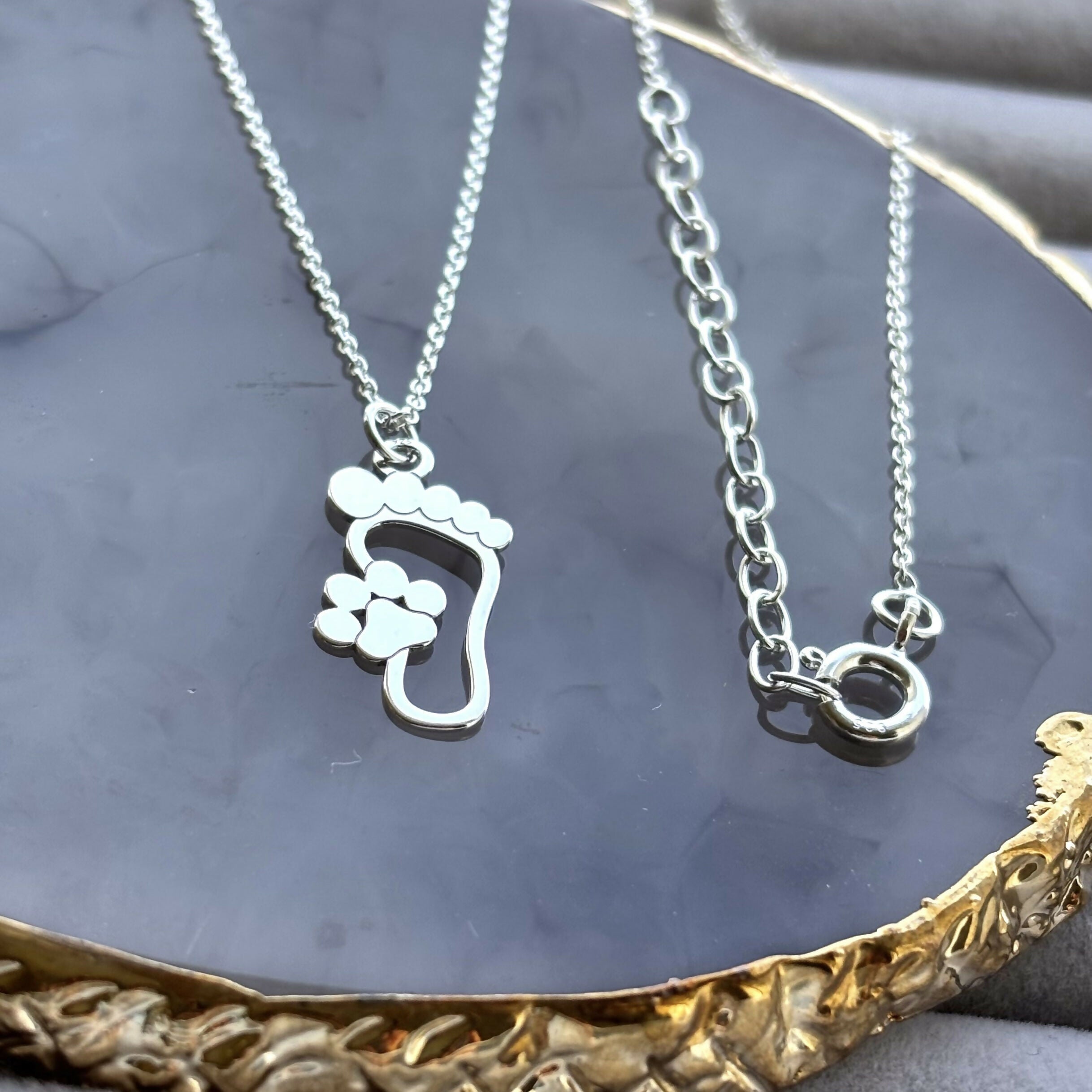 Sterling Silver Step with Me Necklace