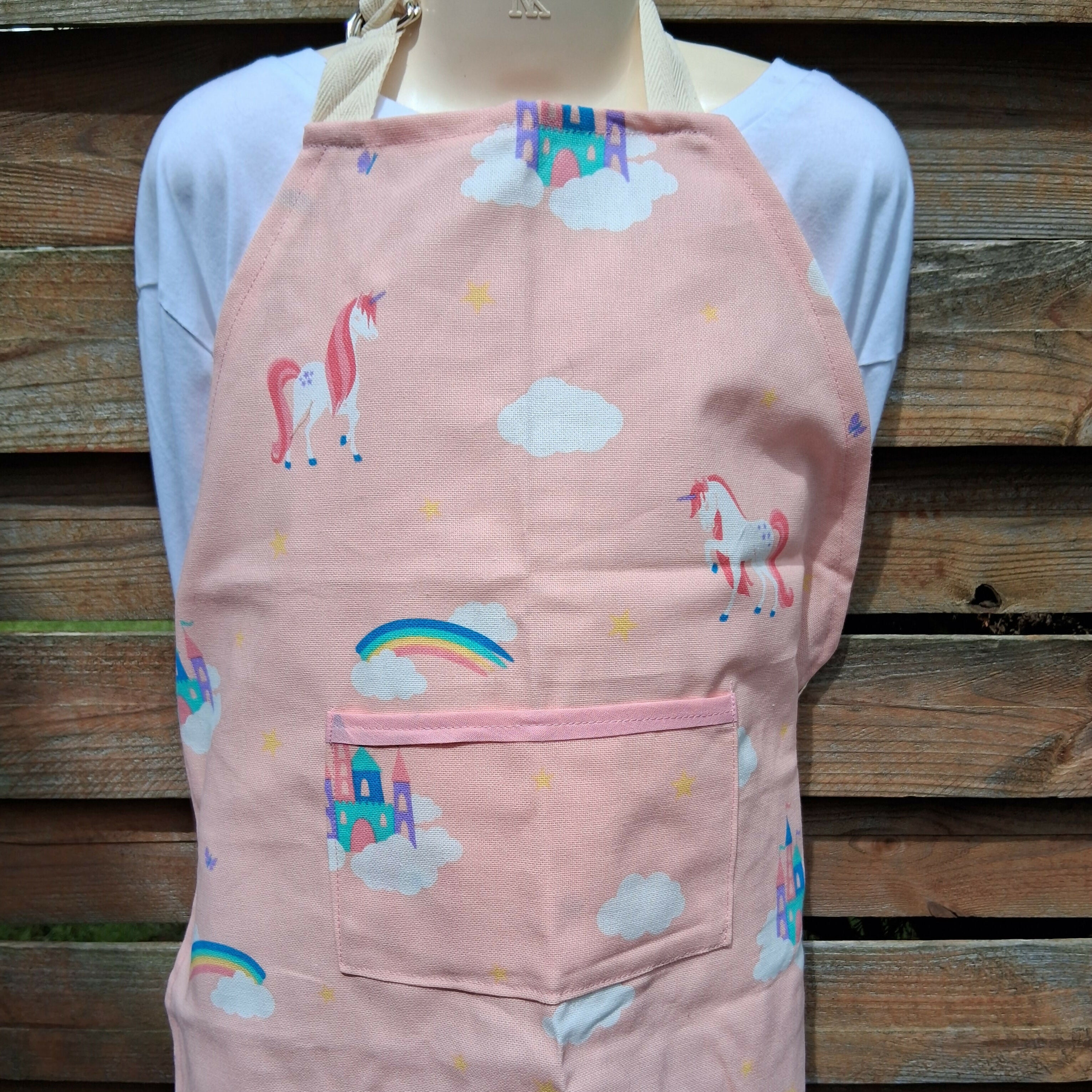 Children's Apron - Peach Unicorn