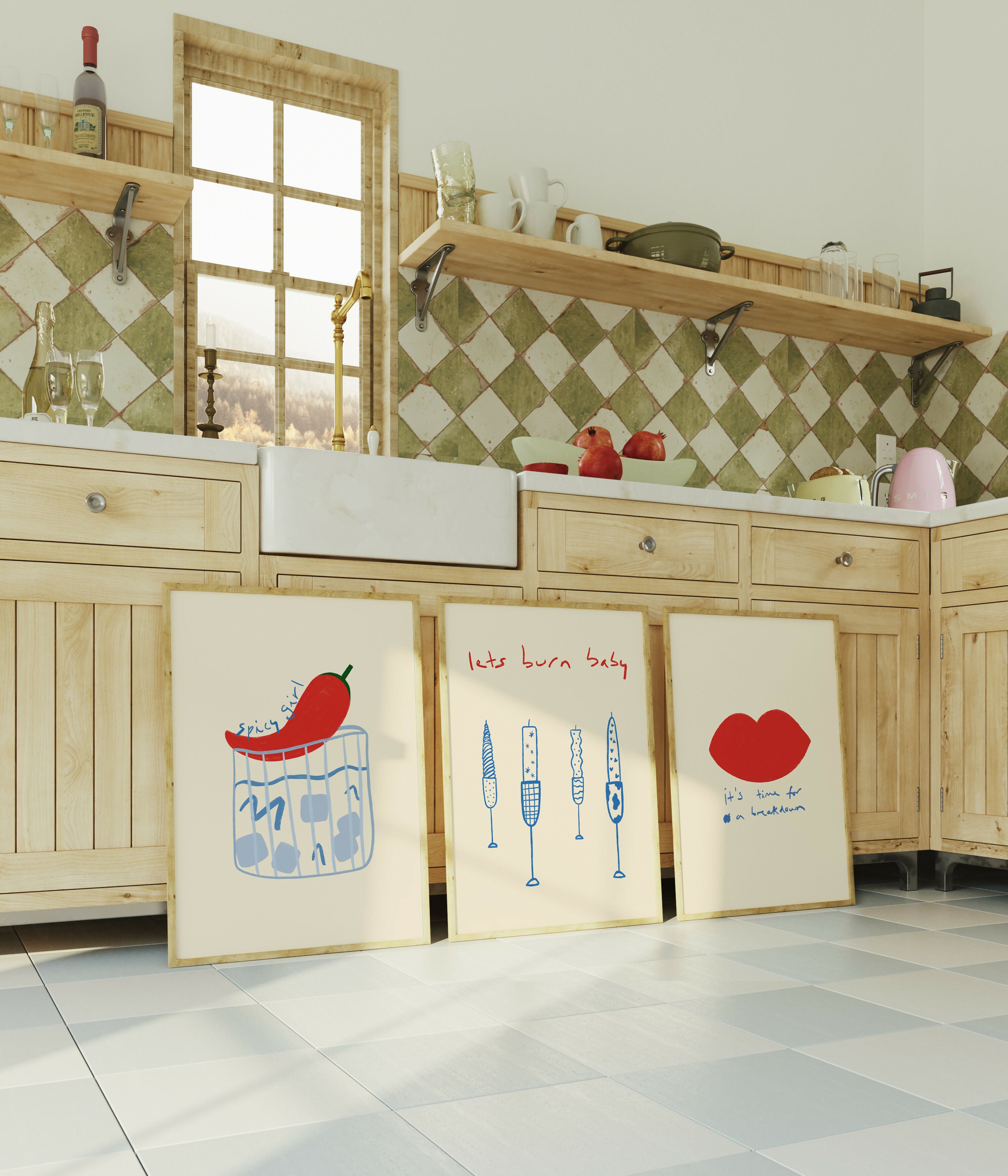 Spicy Girl – Hand Drawn Margarita Cocktail Print