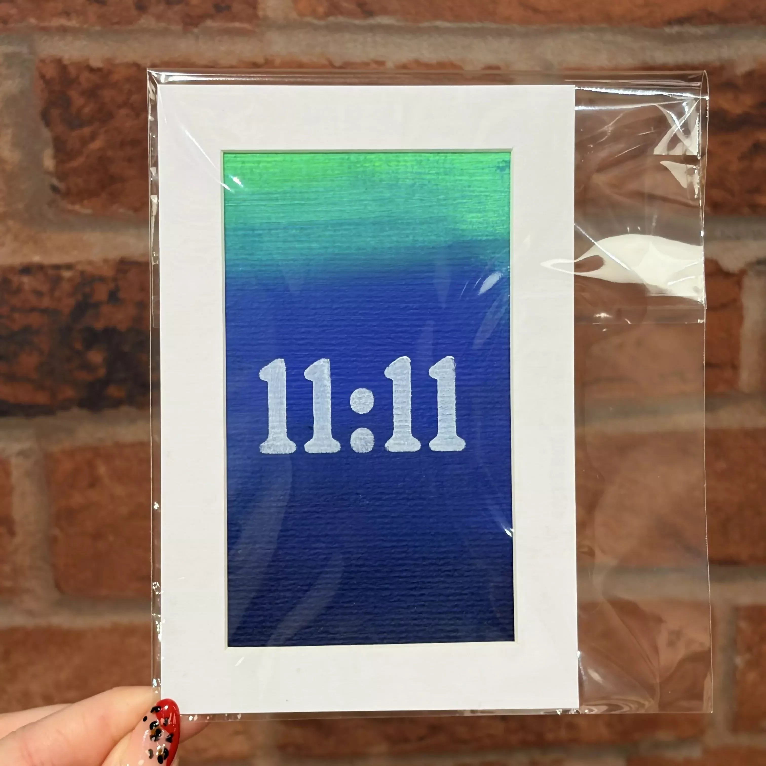 Blue & Green 11:11 Angel Number - Small Mini Print 10cm x 15cm
