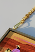 Gold Glass Mini Framed Cowgirl Art
