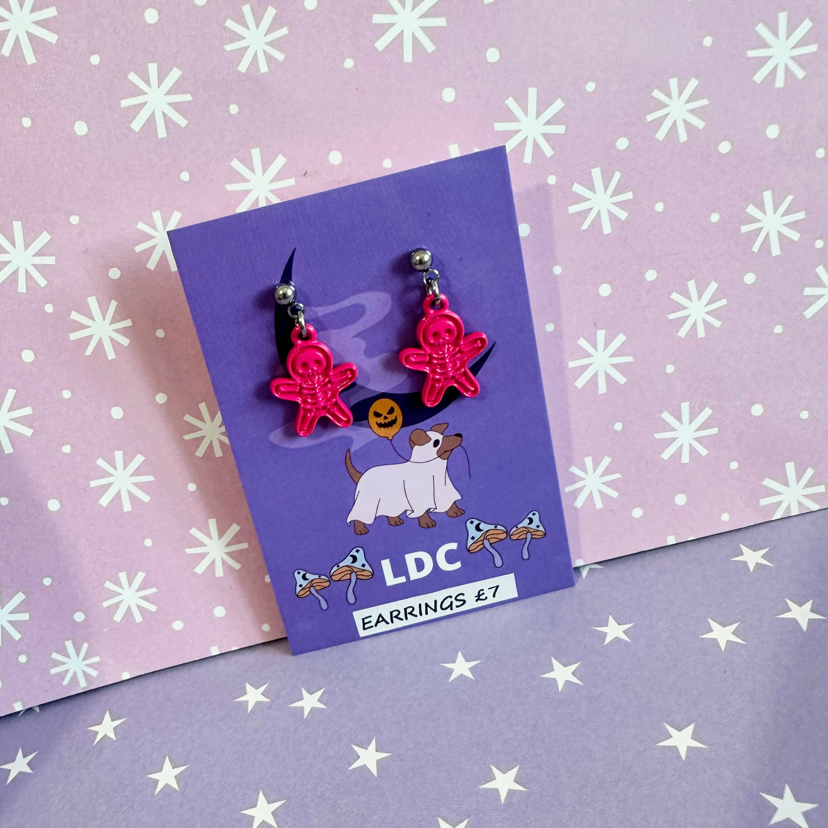 Skeleton Charm Earrings