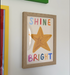 Framed Shine Bright A4 Print