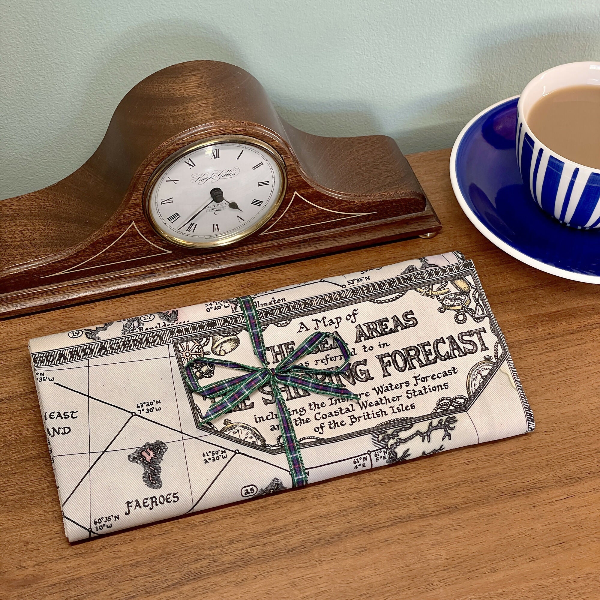 Colour Shipping Forecast Map Tea Towel