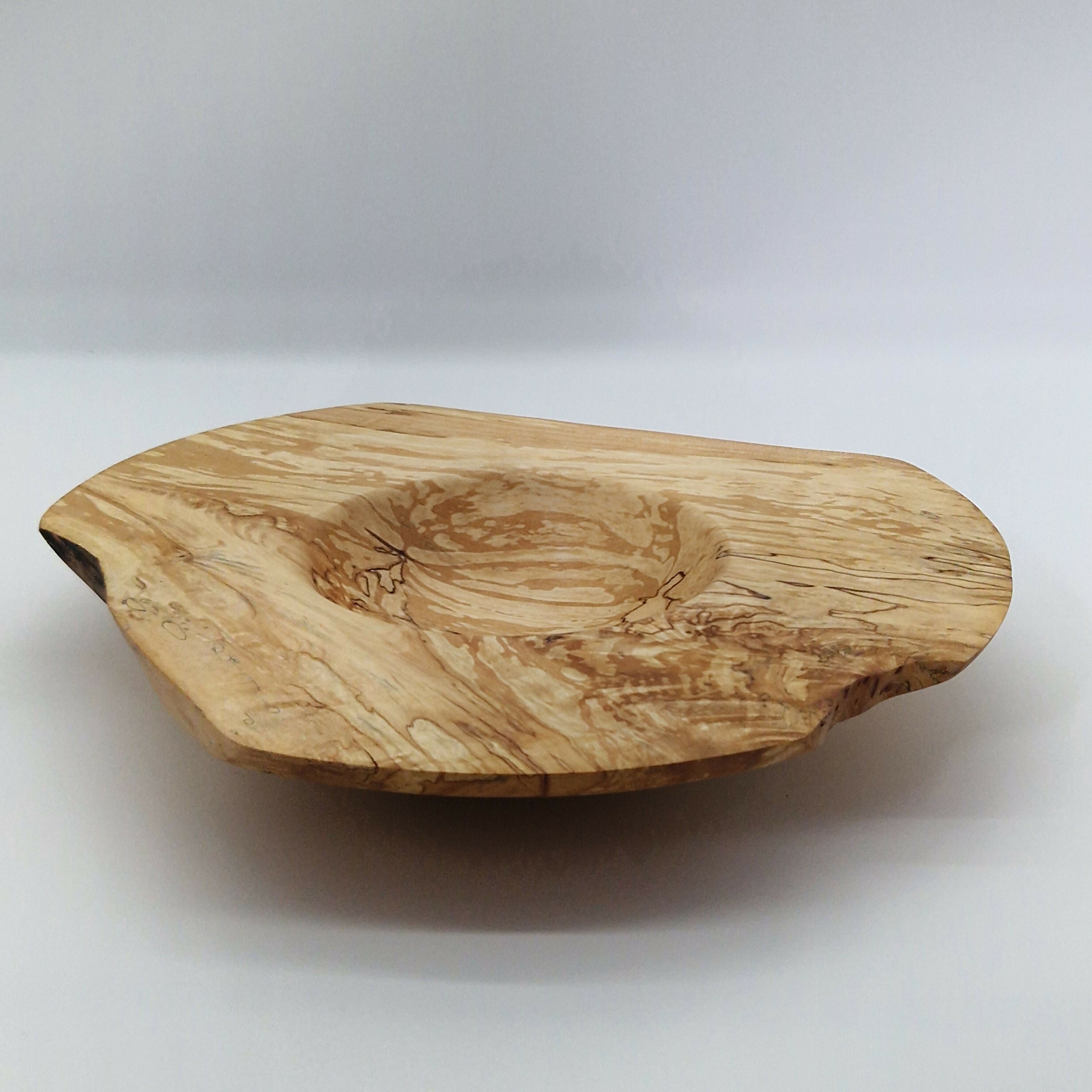 Hand Turned Natural Edged Winged Bowl made from Silver Birch Wood