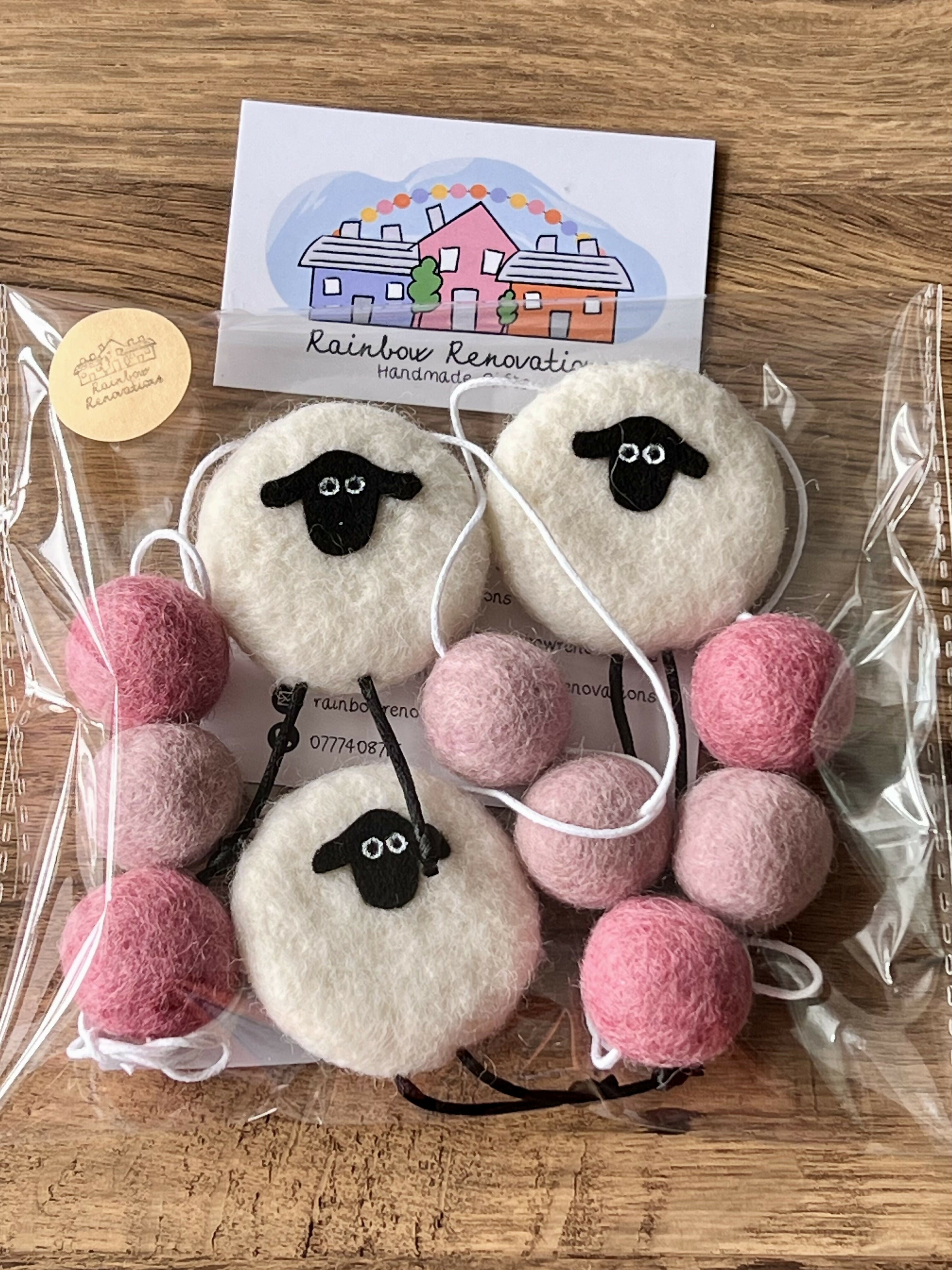 Felted Sheep Garland