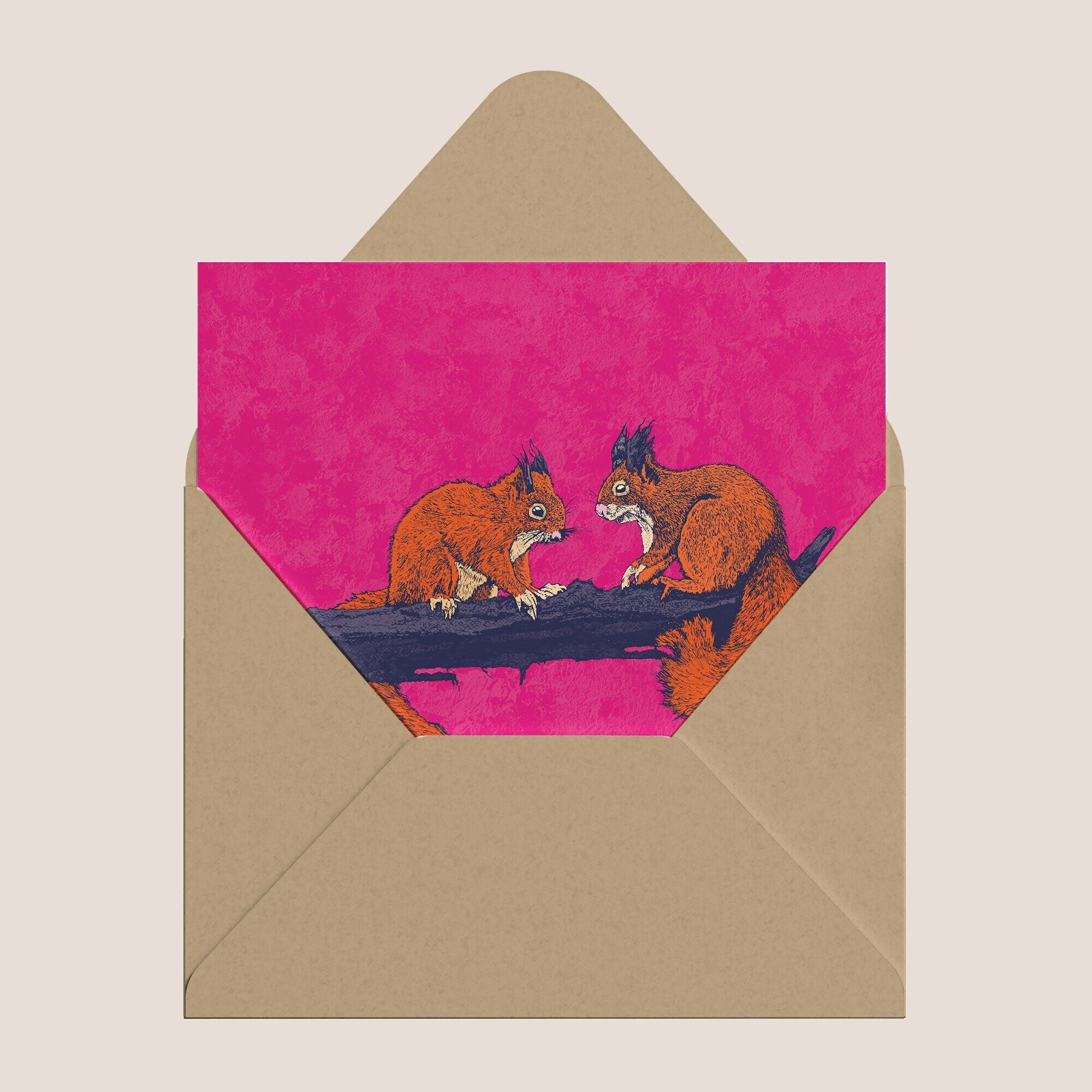 Red Squirrels Greetings Card