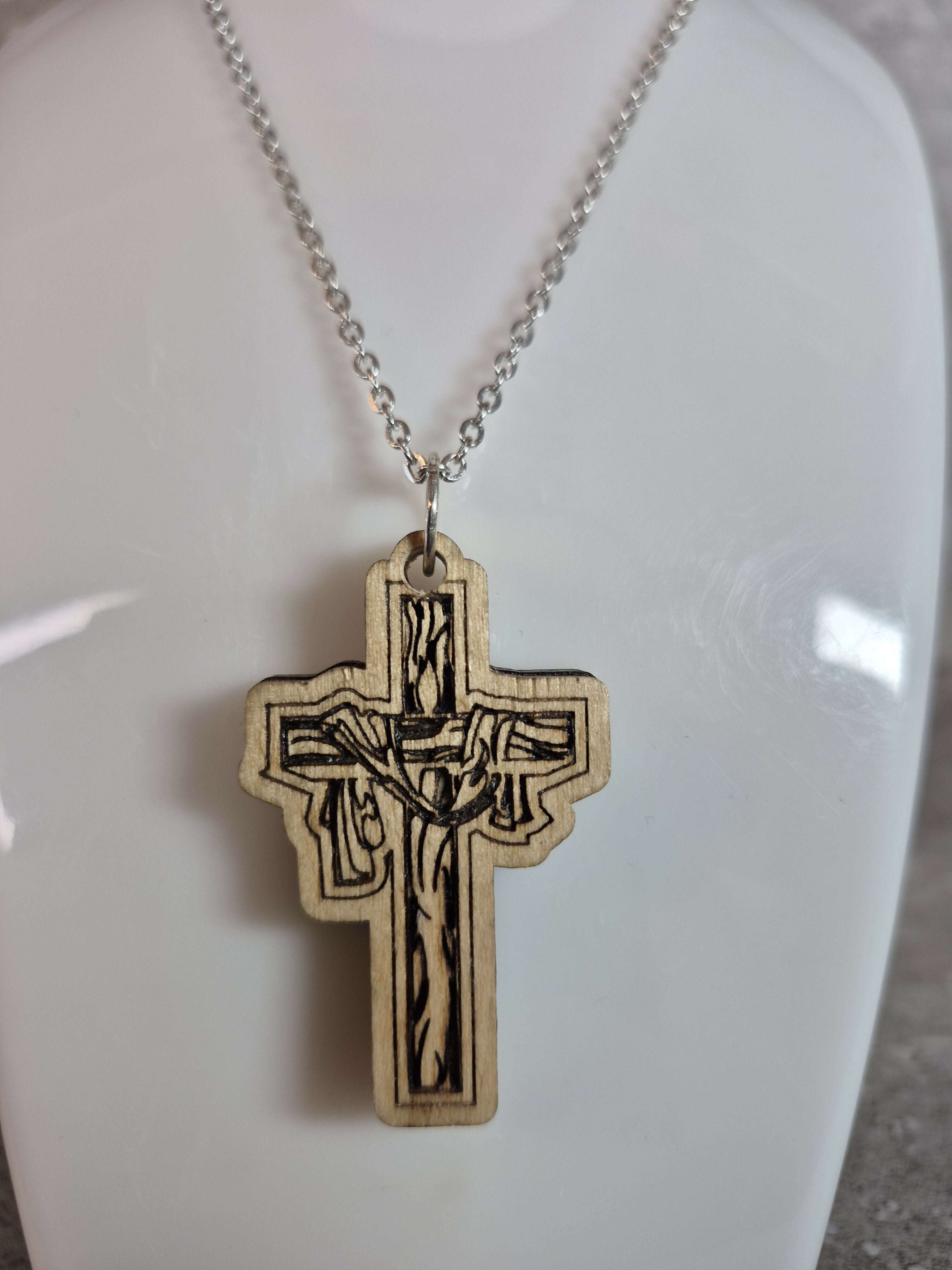 Handcrafted and Engraved Cross Pendant