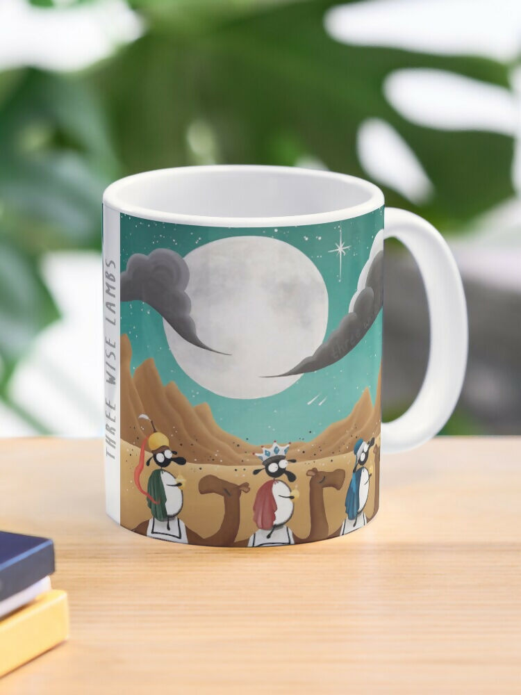 Three Wise Lambs Ceramic Mug