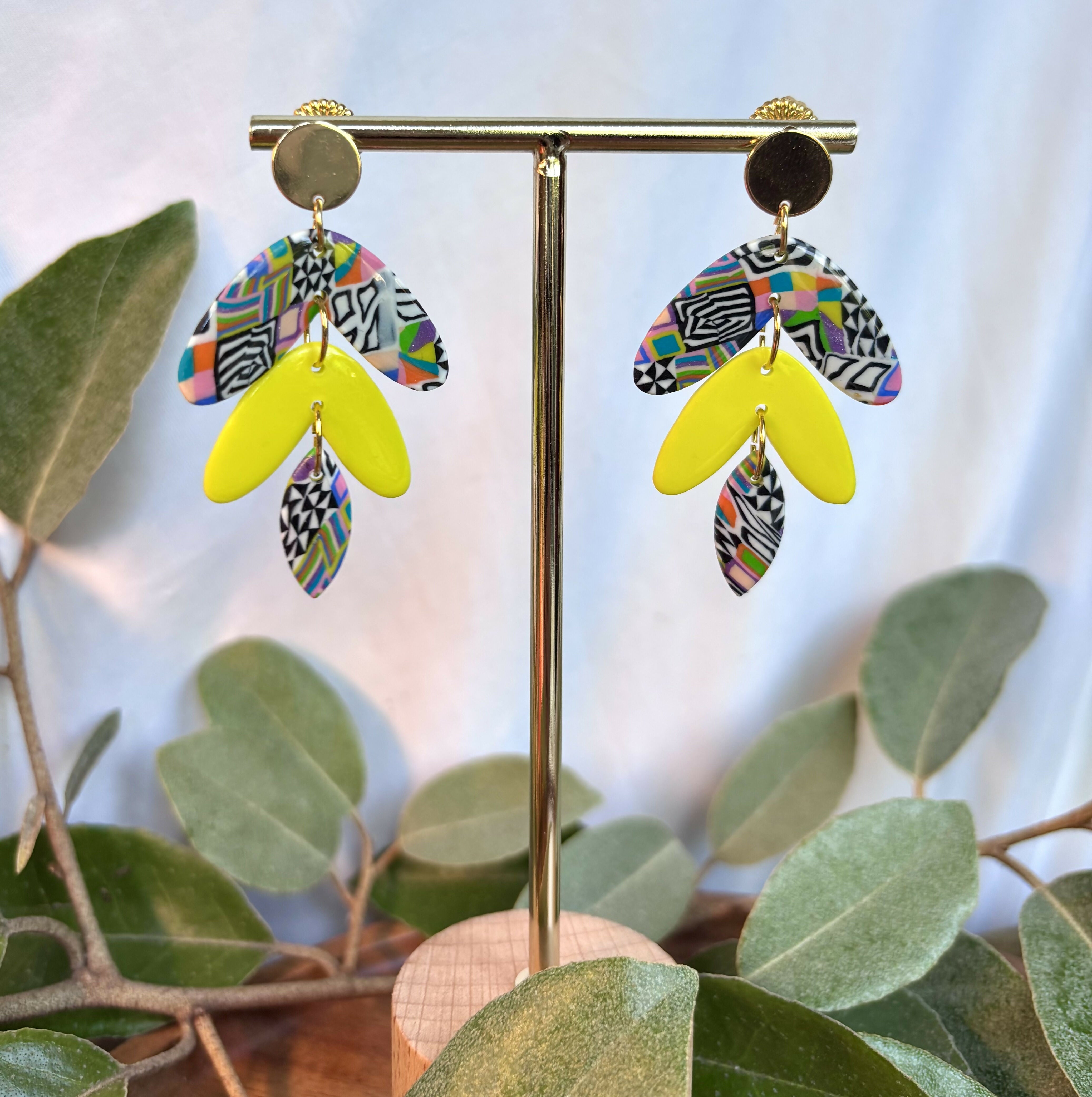 Funky Pattern Collection - Dazzle Dangles Polymer Clay Earrings