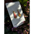 Silver Dangle Earrings: Handmade Marbled Effect Jewellery with Gold Leaf