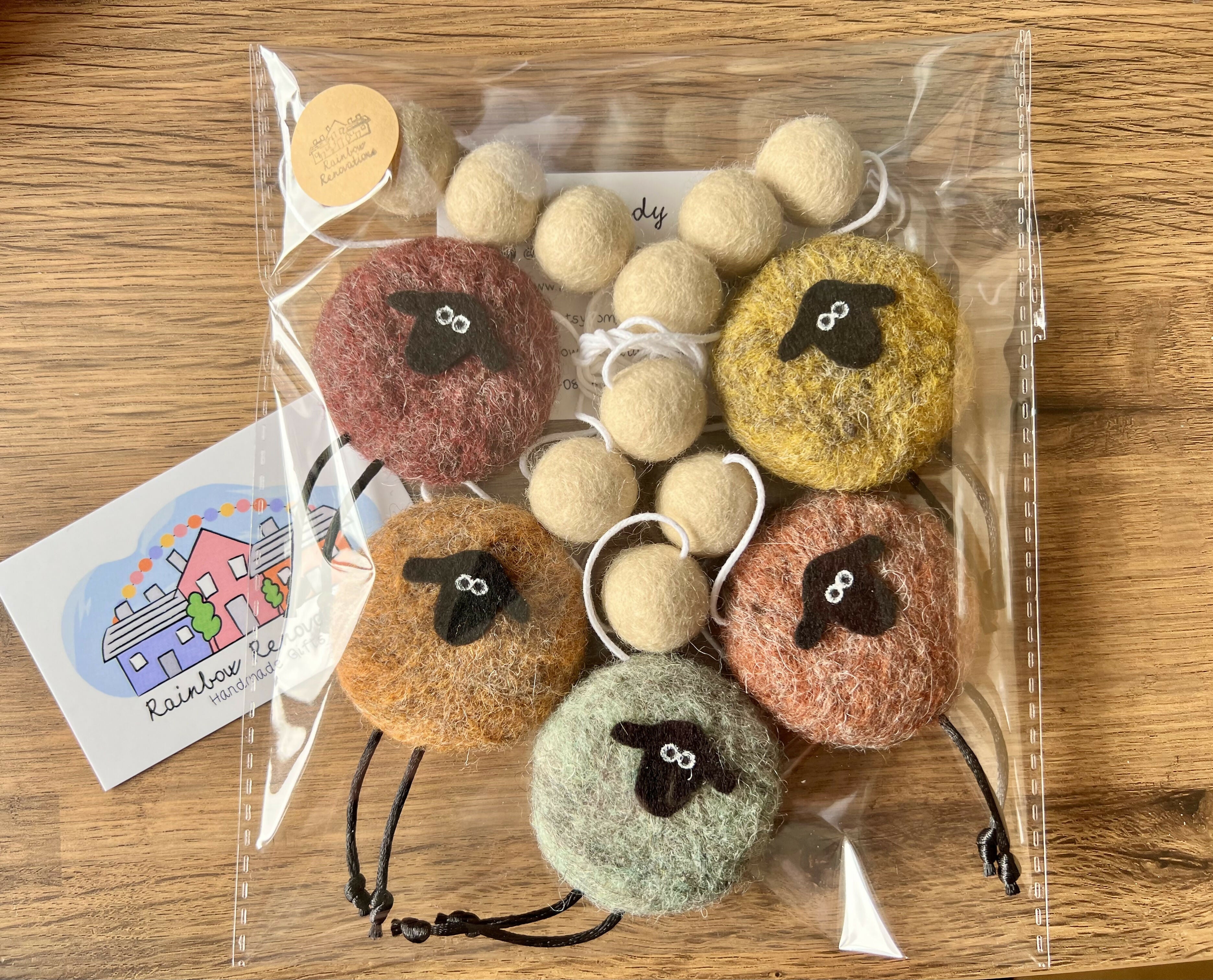 Felted Sheep Garland