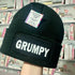 Grumpy Cuffed Rectangular Patch Beanie Hat
