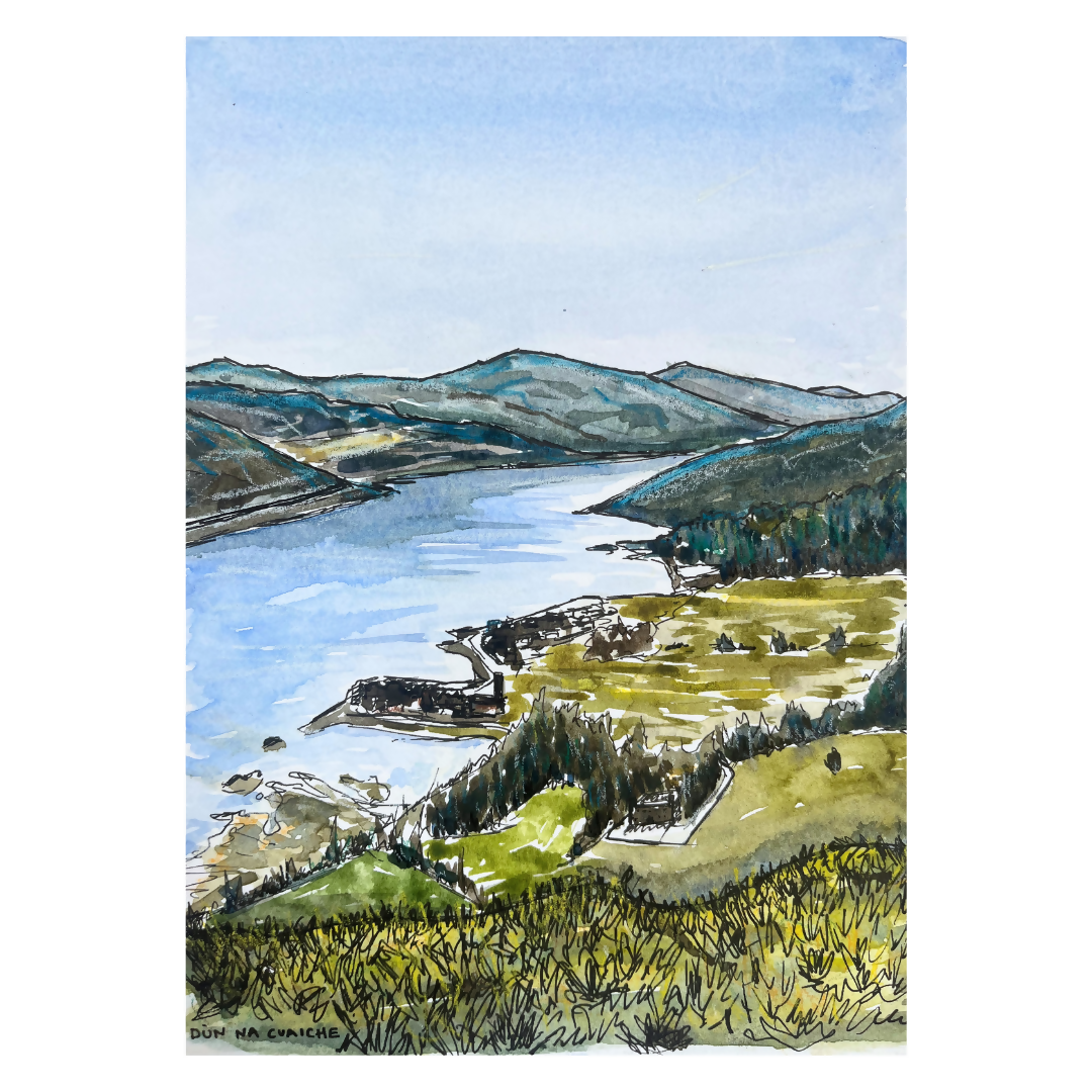 Loch Fyne Art Print | Scottish Landscape Watercolour