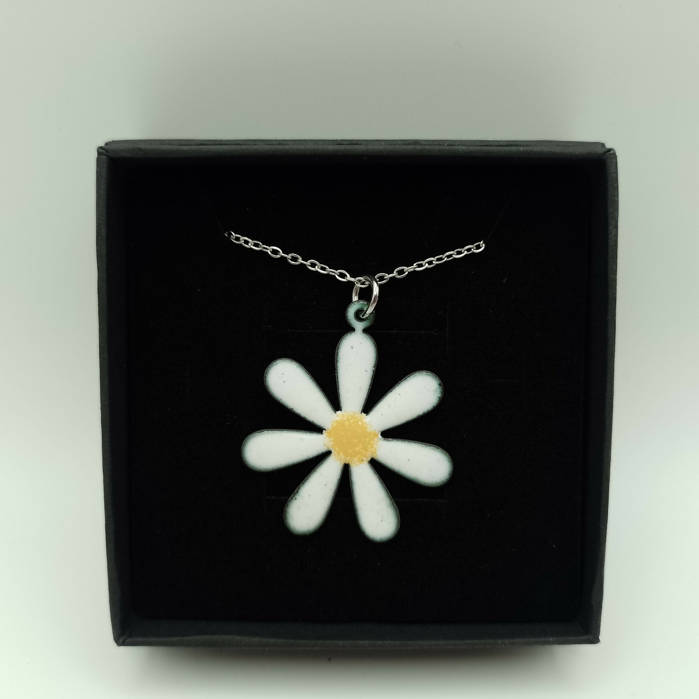 Daisy Enamel Flower Pendant