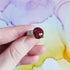 Handmade Pink And Red Leaf Resin And Stainless Steel Adjustable Ring