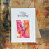 Abstract Sparkle Flower Birthday Card in Pink