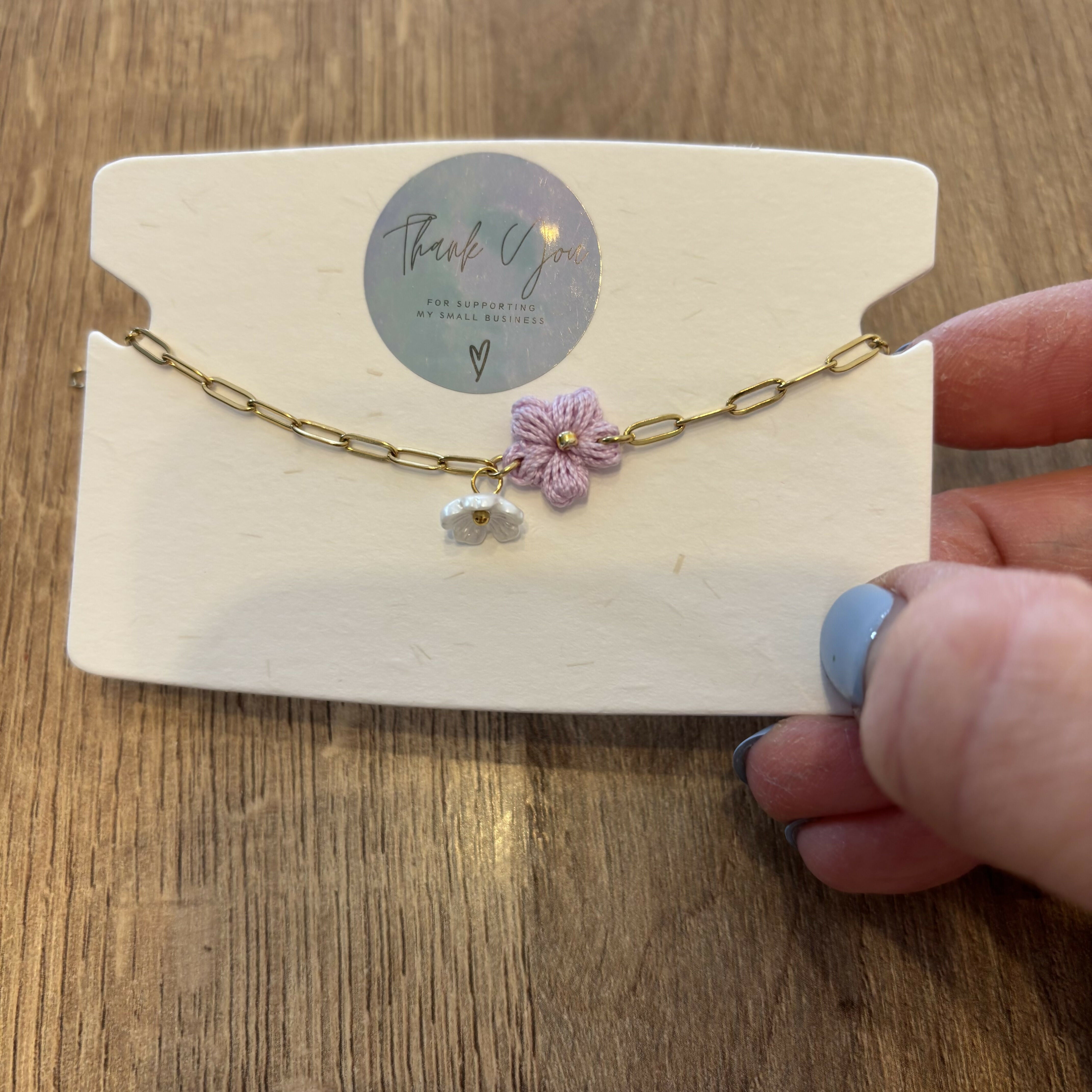 Flower Charm Bracelets