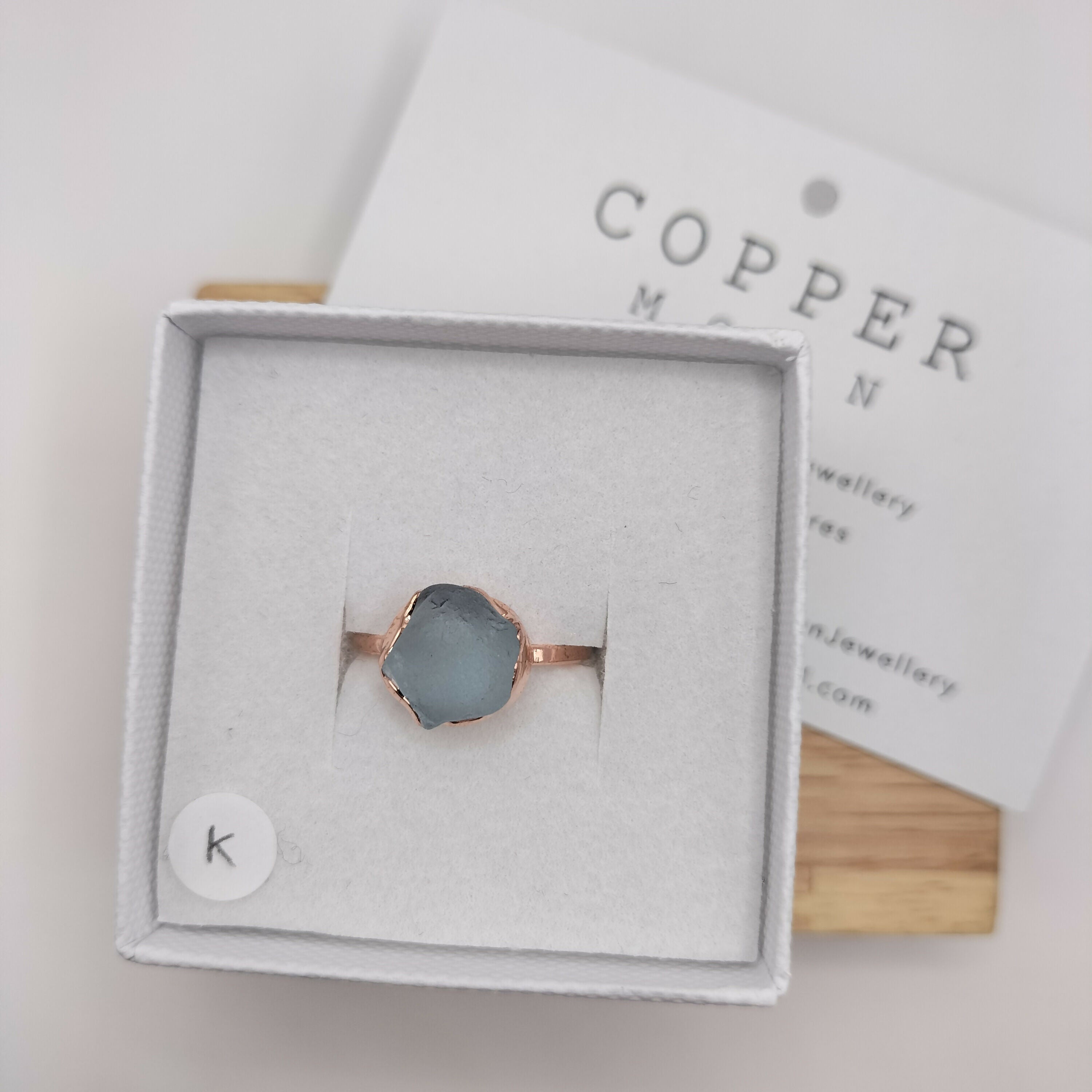 Seaglass Ring - size K