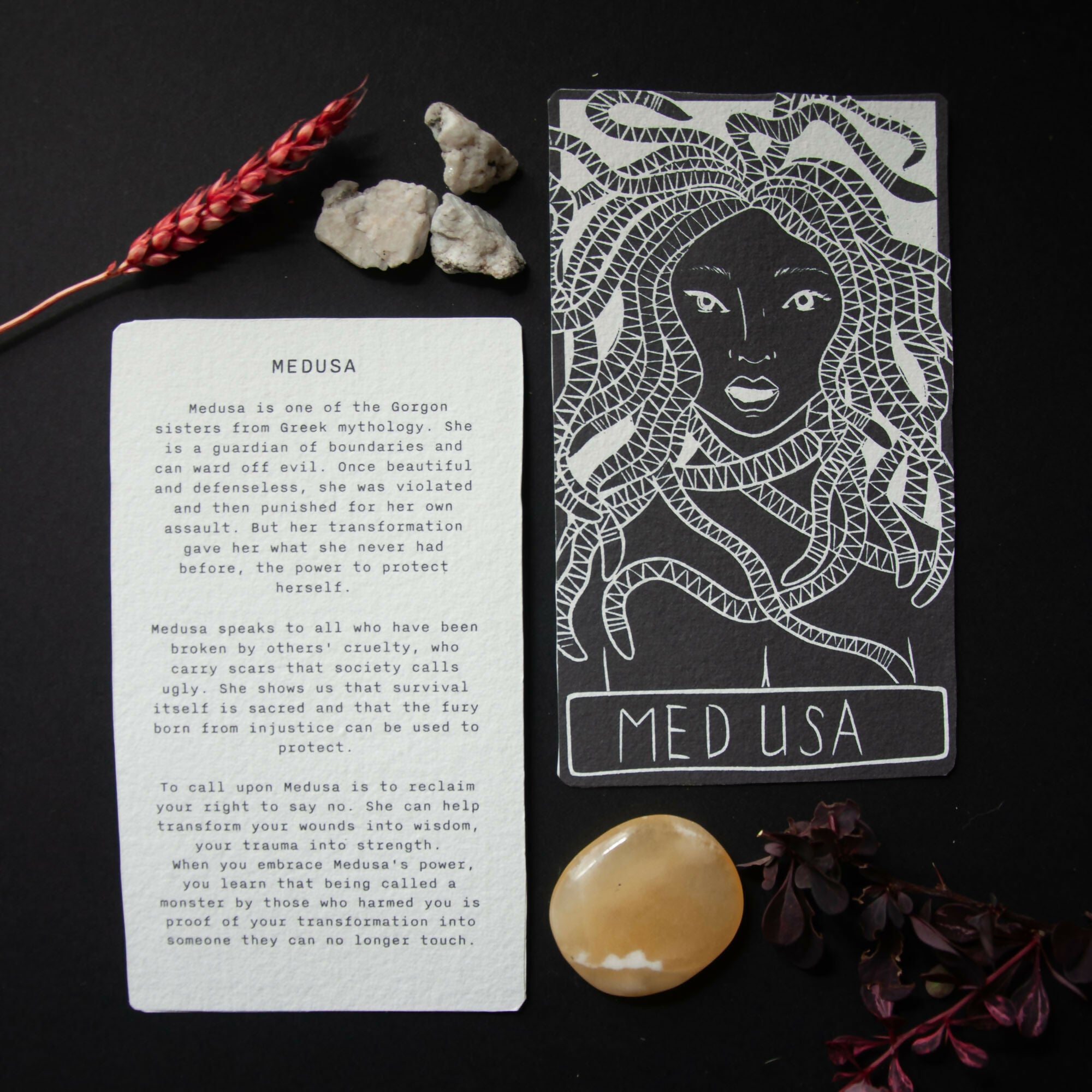 MEDUSA GODDESS ALTAR CARD