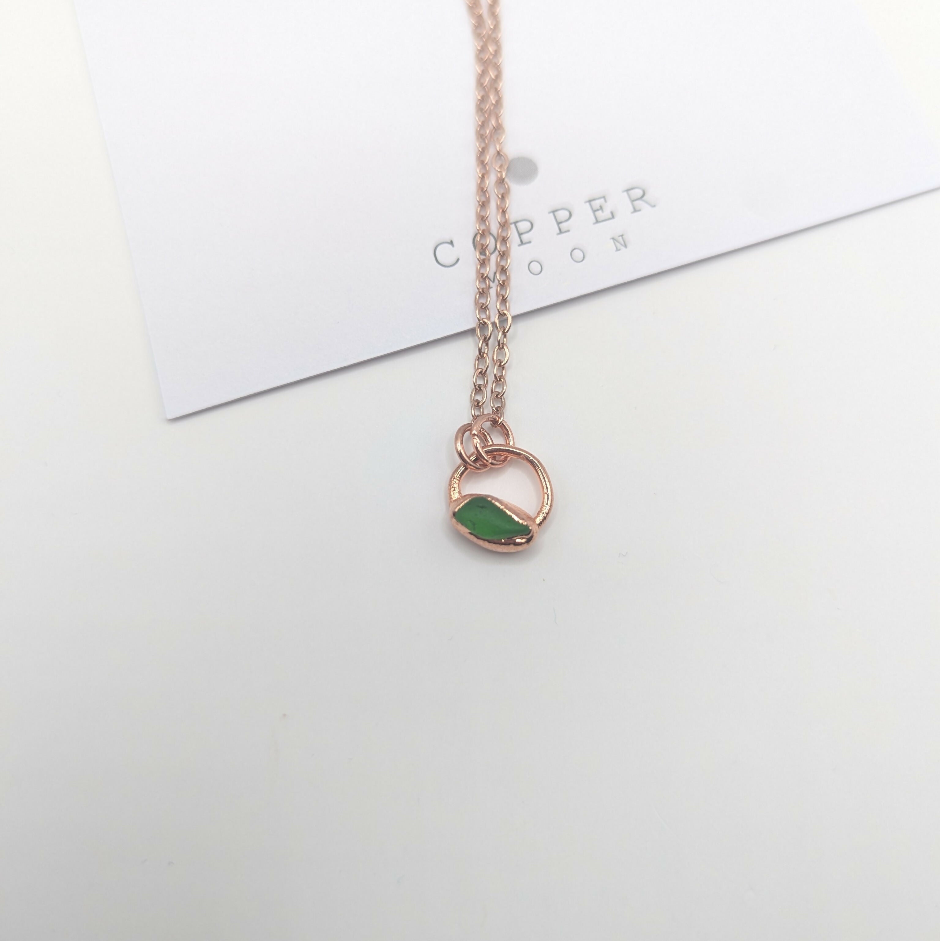 Seaglass Mini Moon Necklace