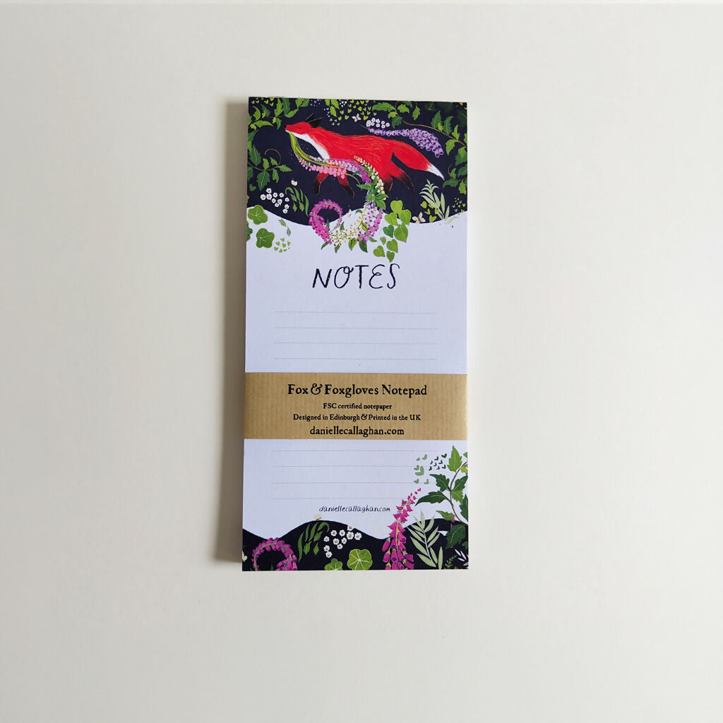 Fox and Foxgloves Notepad