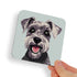 Schnauzer Dark Grey Dog Coaster
