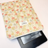 Creamy Yellow Orange Floral Blue Gingham Lining Book or Kindle Sleeve
