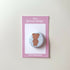 Bear's Blue Checked Button Badge