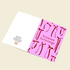 Pink Bow Seasons Greetings Christmas Card