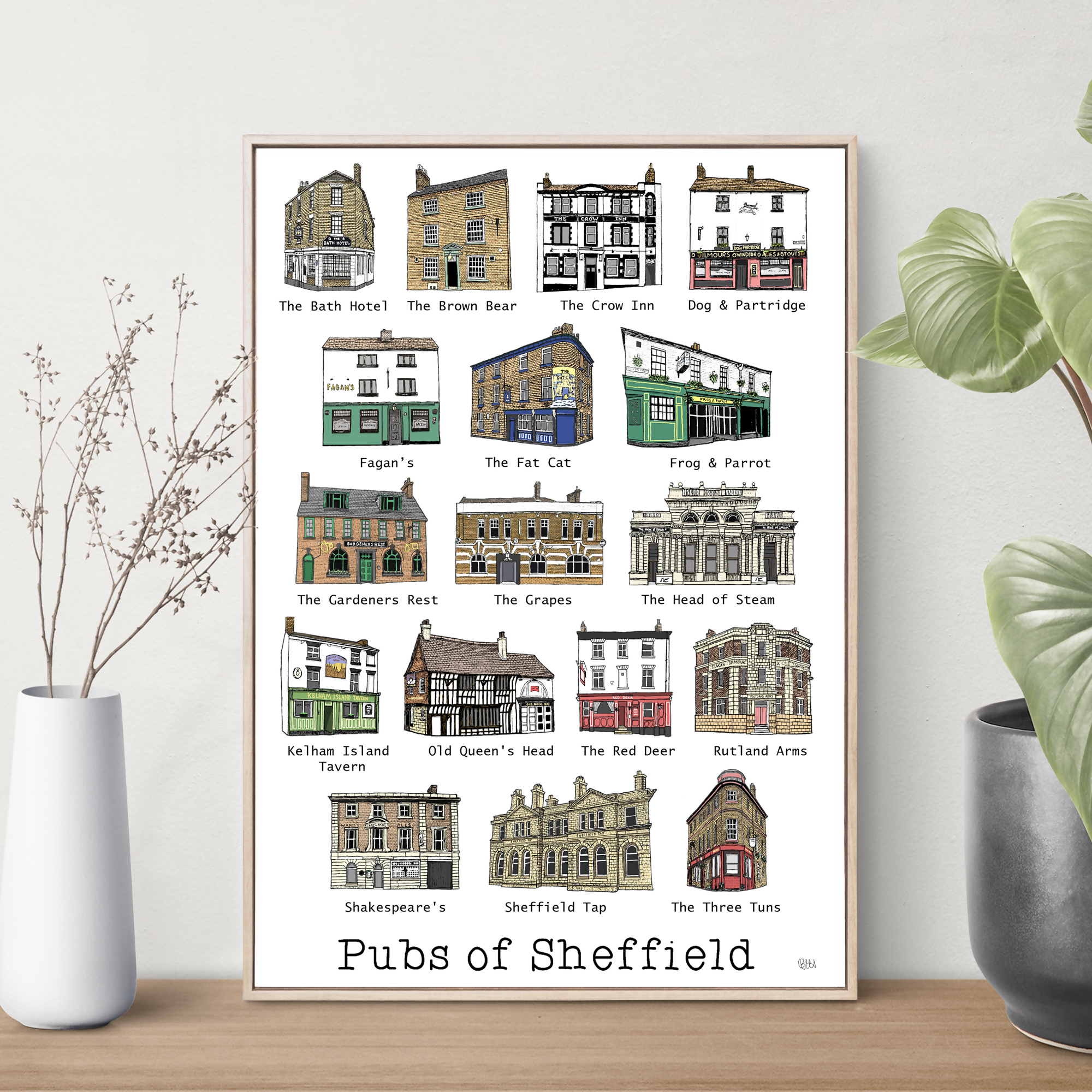 Pubs of Sheffield Print