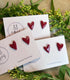 Red Heart Polymer Clay Studs