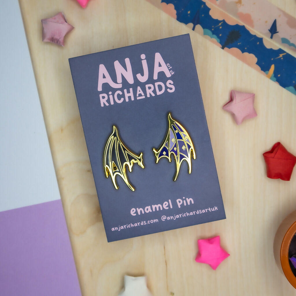 Wing of Two Realms Enamel Pin