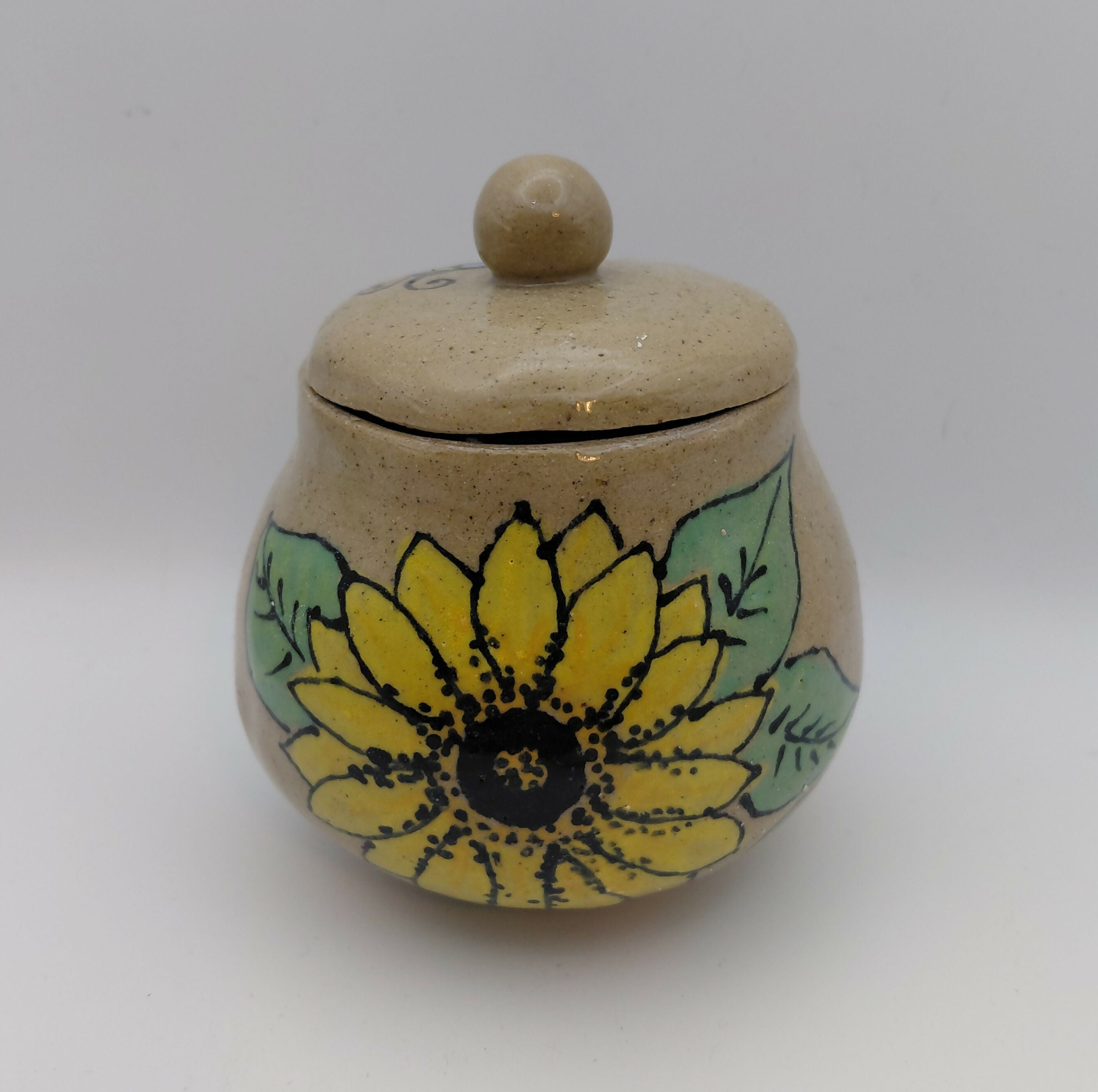 Sun Flower Bee Sugar Bowl