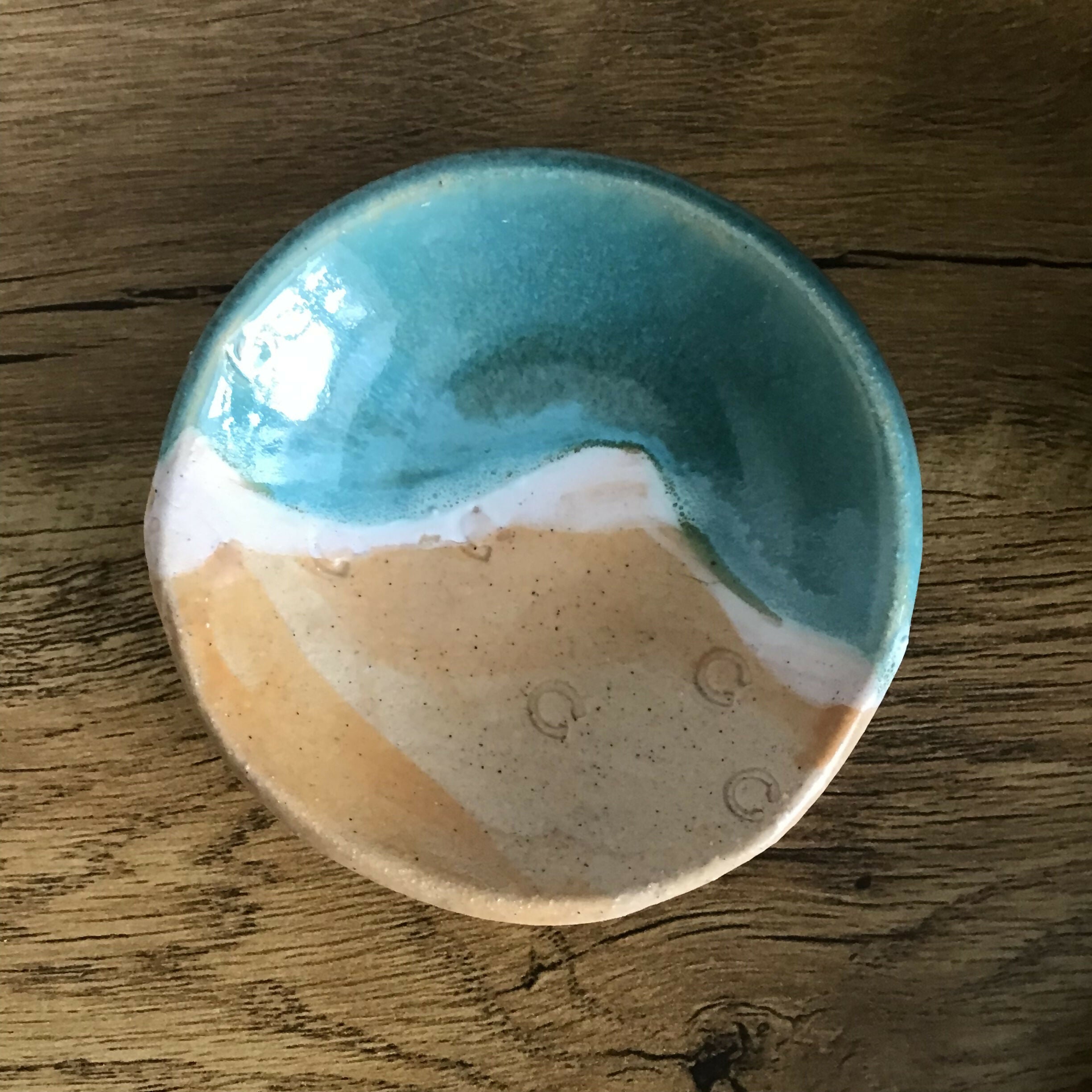 Beach footprints trinket dish