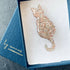 Hand Cast Mosaic Resin Cat Brooch