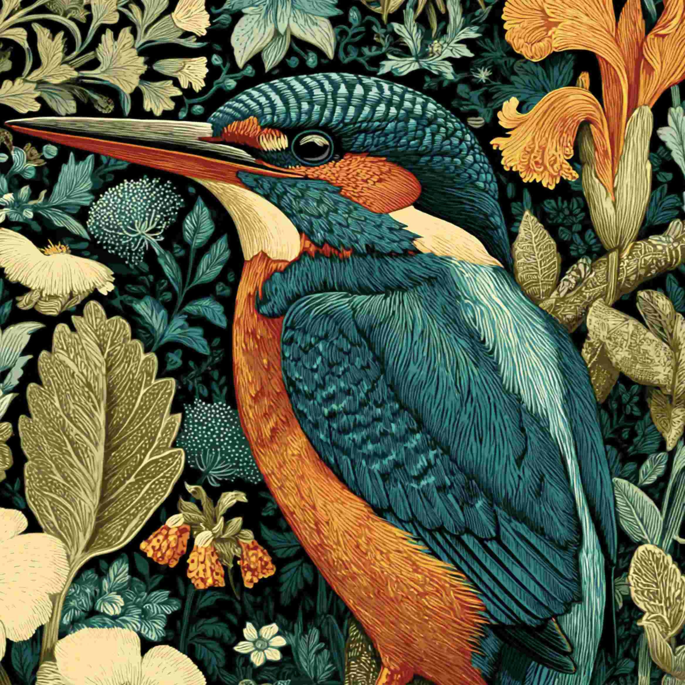 The Kingfisher, A4 Print In An A3 Frame