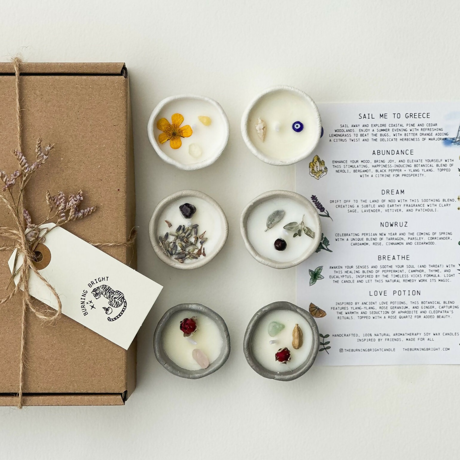 Aromatherapy Candle Pinch Pot Core Collection Gift Box Set