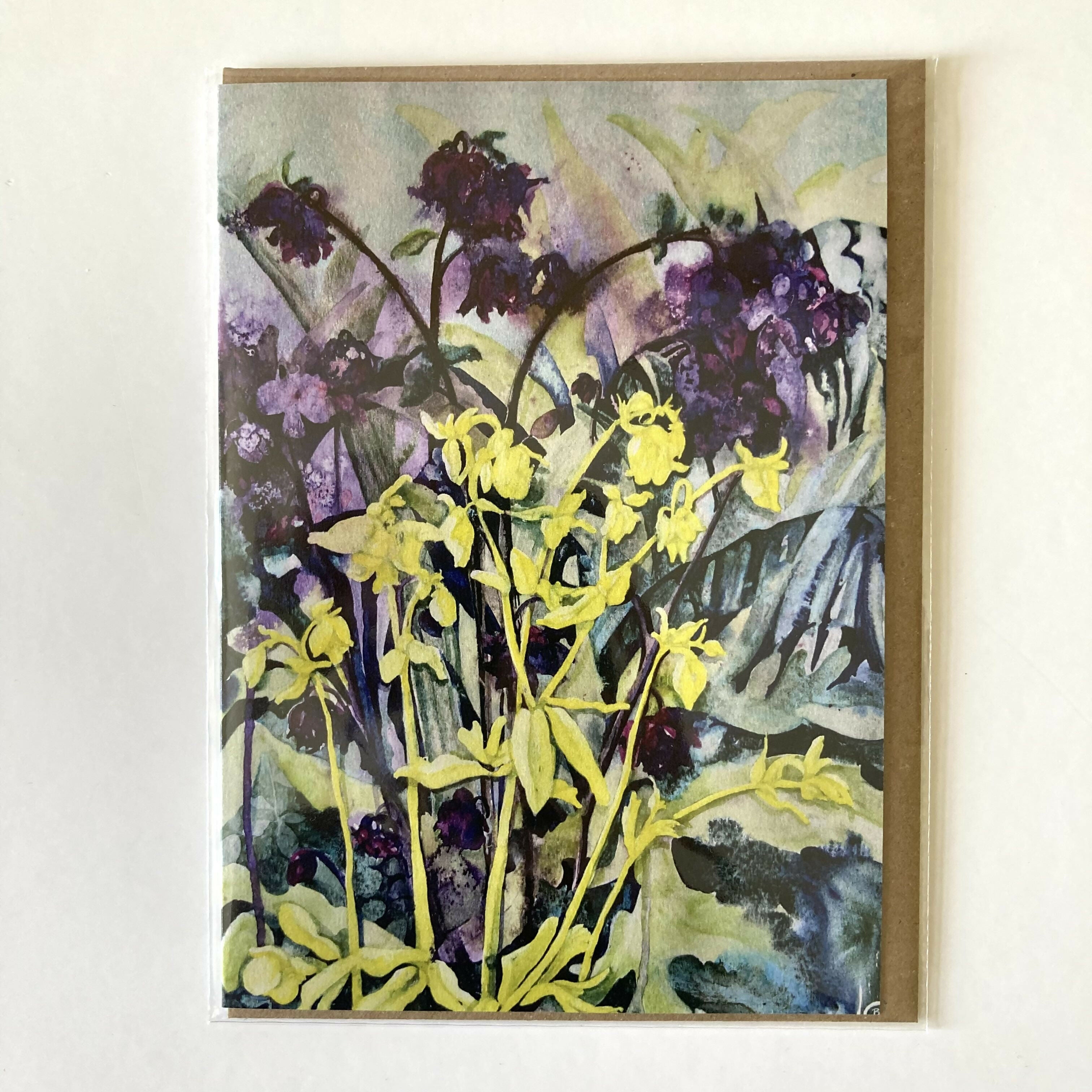 Aquilegia - Greetings Card